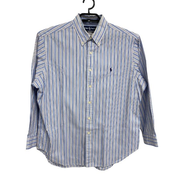 Ralph Lauren Other - Ralph Lauren Men's Classic Fit Blue Striped Button Up Dress Shirt Size 16 -1/2 (